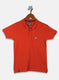 Boys Orange Printed T-Shirt