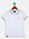 Boys White Printed T-Shirt