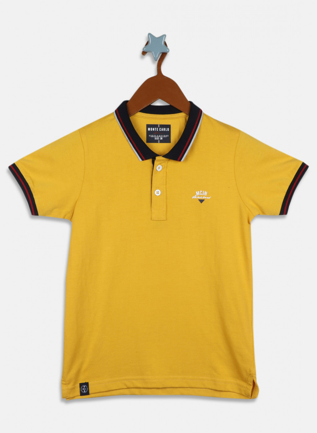 Boys Mustard Printed T-Shirt