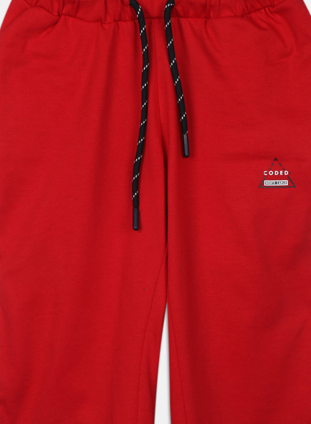 Boys Red Plain Capri