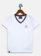 Boys White Printed T-Shirt