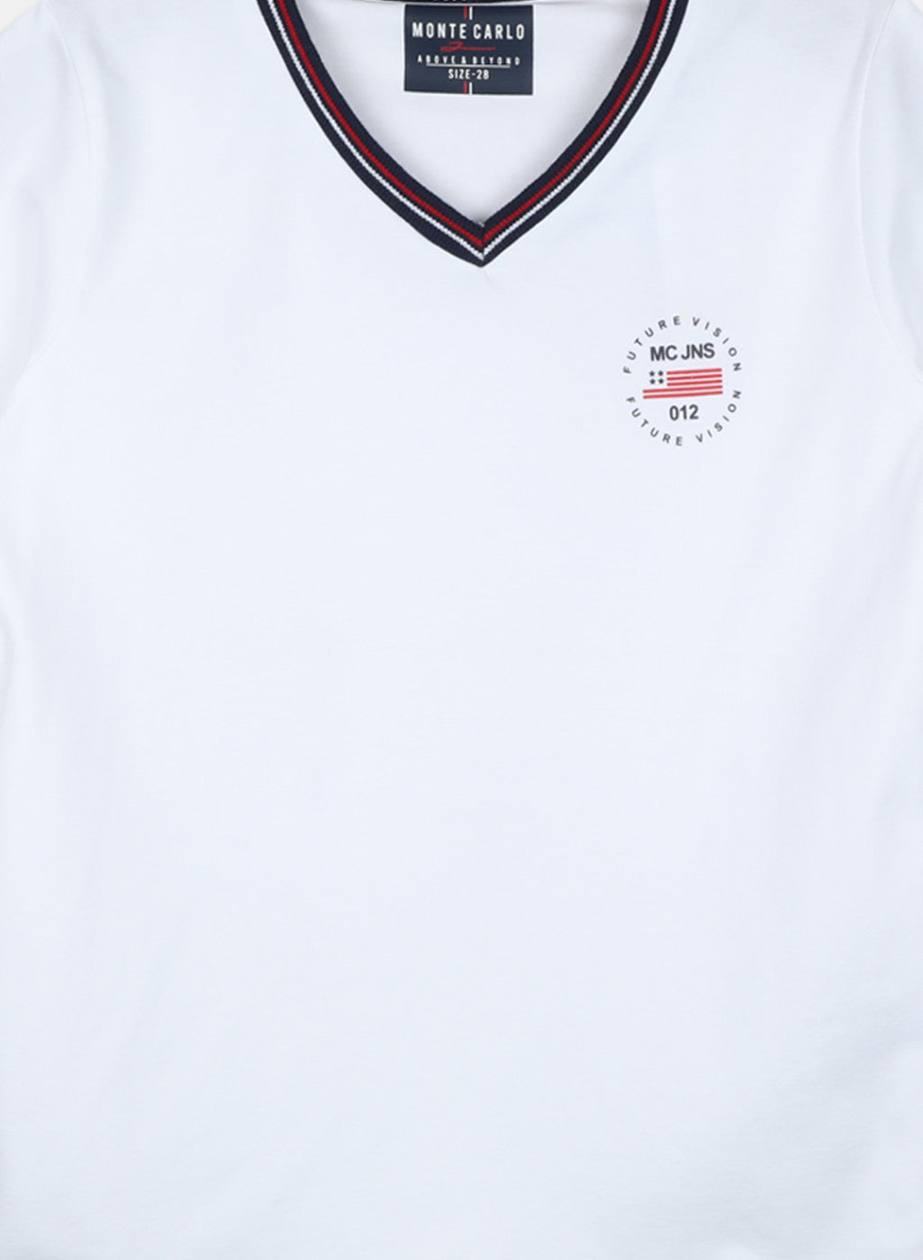 Boys White Printed T-Shirt
