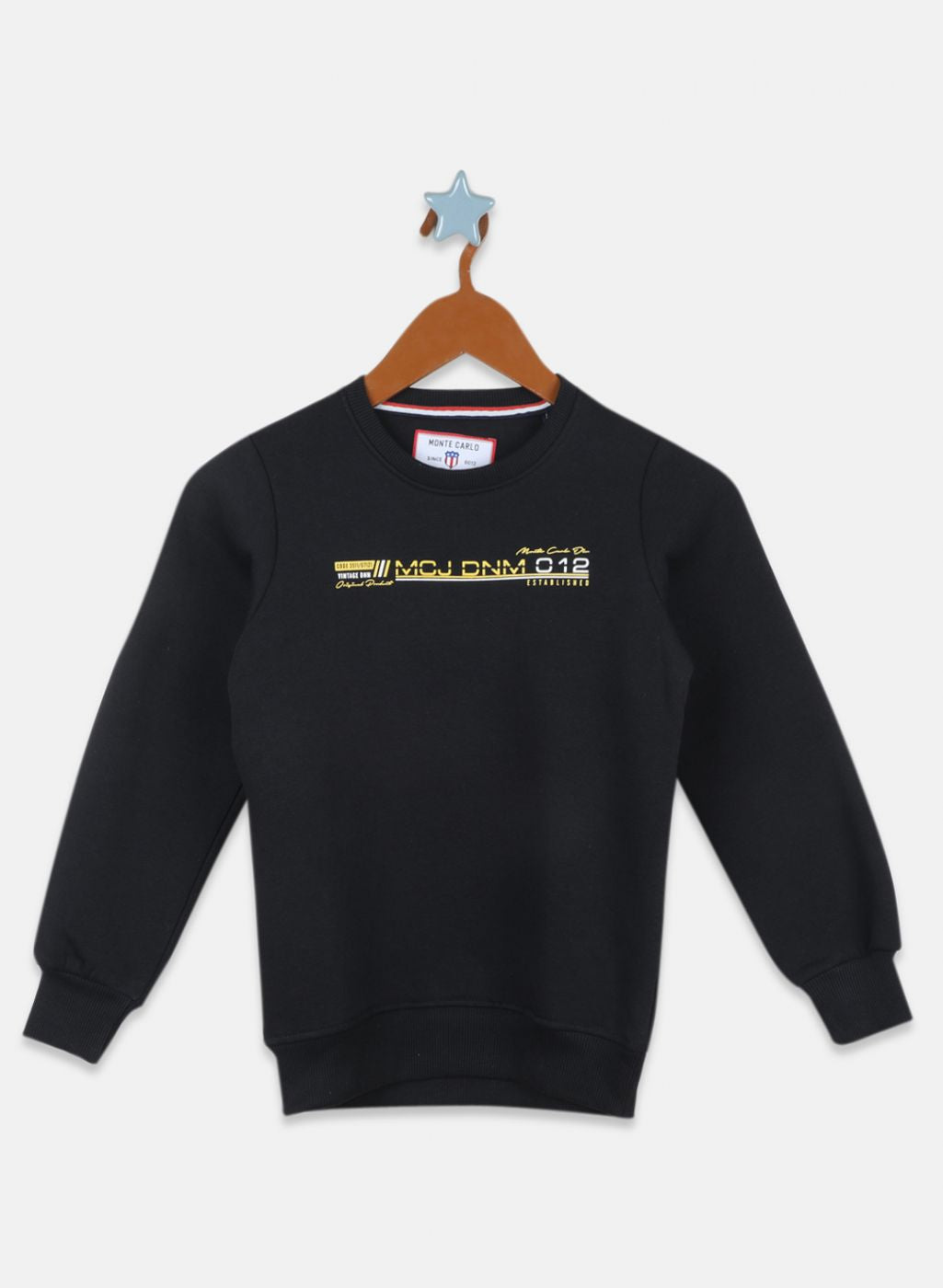 Boys Black Printed Sweatshirt