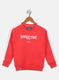 Boys Red Printed Sweatshirt