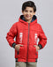 Boys Red Solid Hooded Full Sleeve Boys Jacket