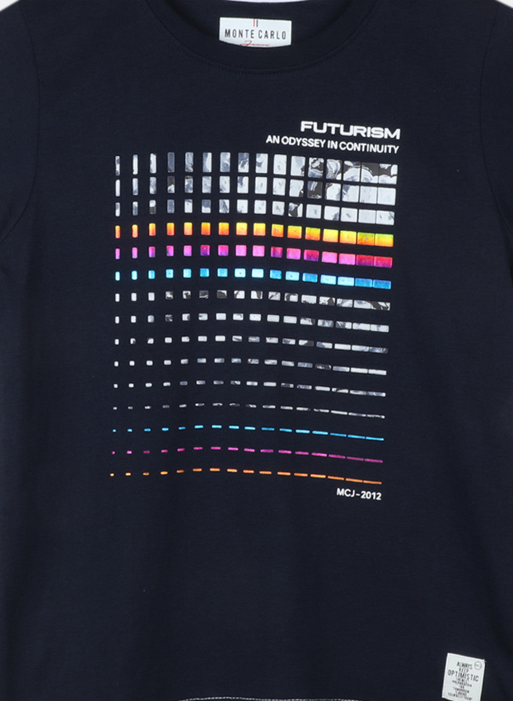 Boys Navy Blue Printed T-Shirt