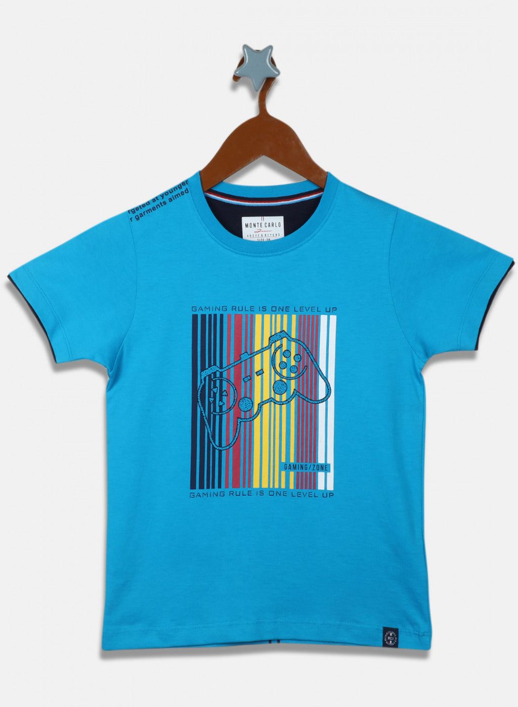 Boys Blue Printed T-Shirt