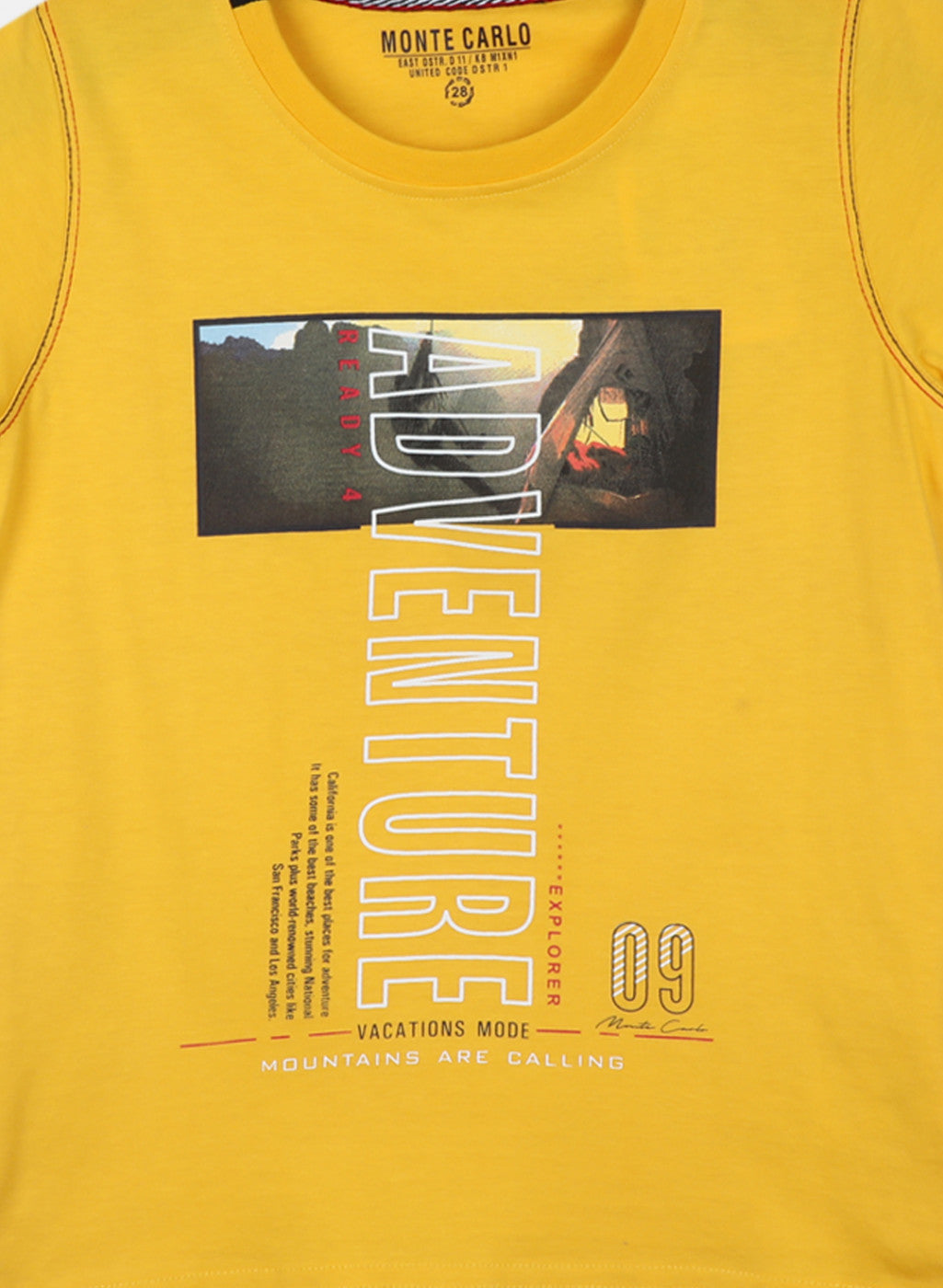 Boys Mustard Printed T-Shirt