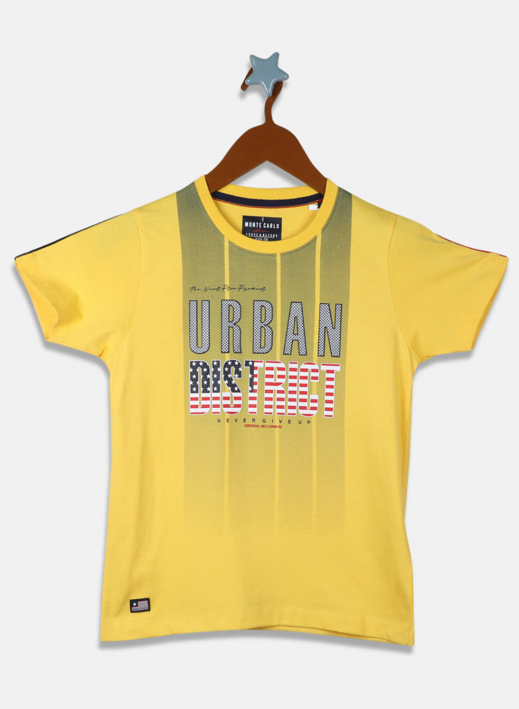 Boys Yellow Printed T-Shirt
