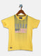 Boys Yellow Printed T-Shirt