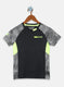 Boys Black Printed T-Shirt