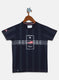 Boys Navy Blue Printed T-Shirt