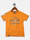 Boys Orange Printed T-Shirt
