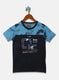 Boys Navy Blue Printed T-Shirt