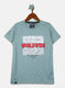 Boys Green Printed T-Shirt