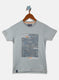 Boys Grey Printed T-Shirt
