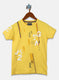 Boys Yellow Printed T-Shirt