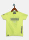Boys Neon Green Printed T-Shirt
