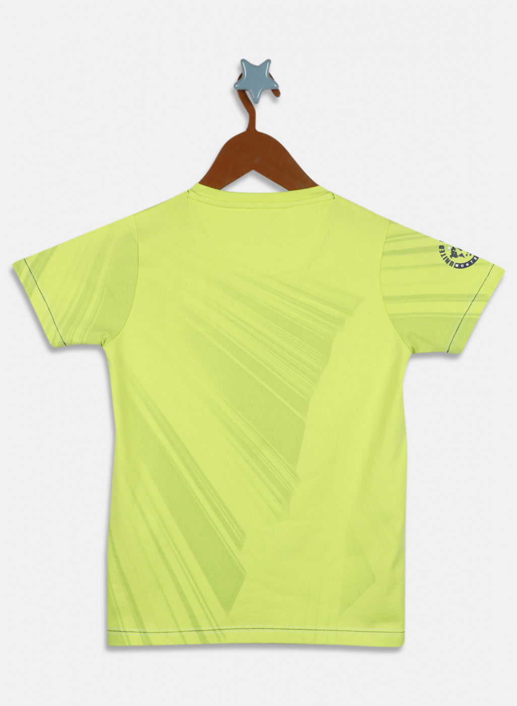 Boys Neon Green Printed T-Shirt