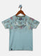 Boys Green Printed T-Shirt