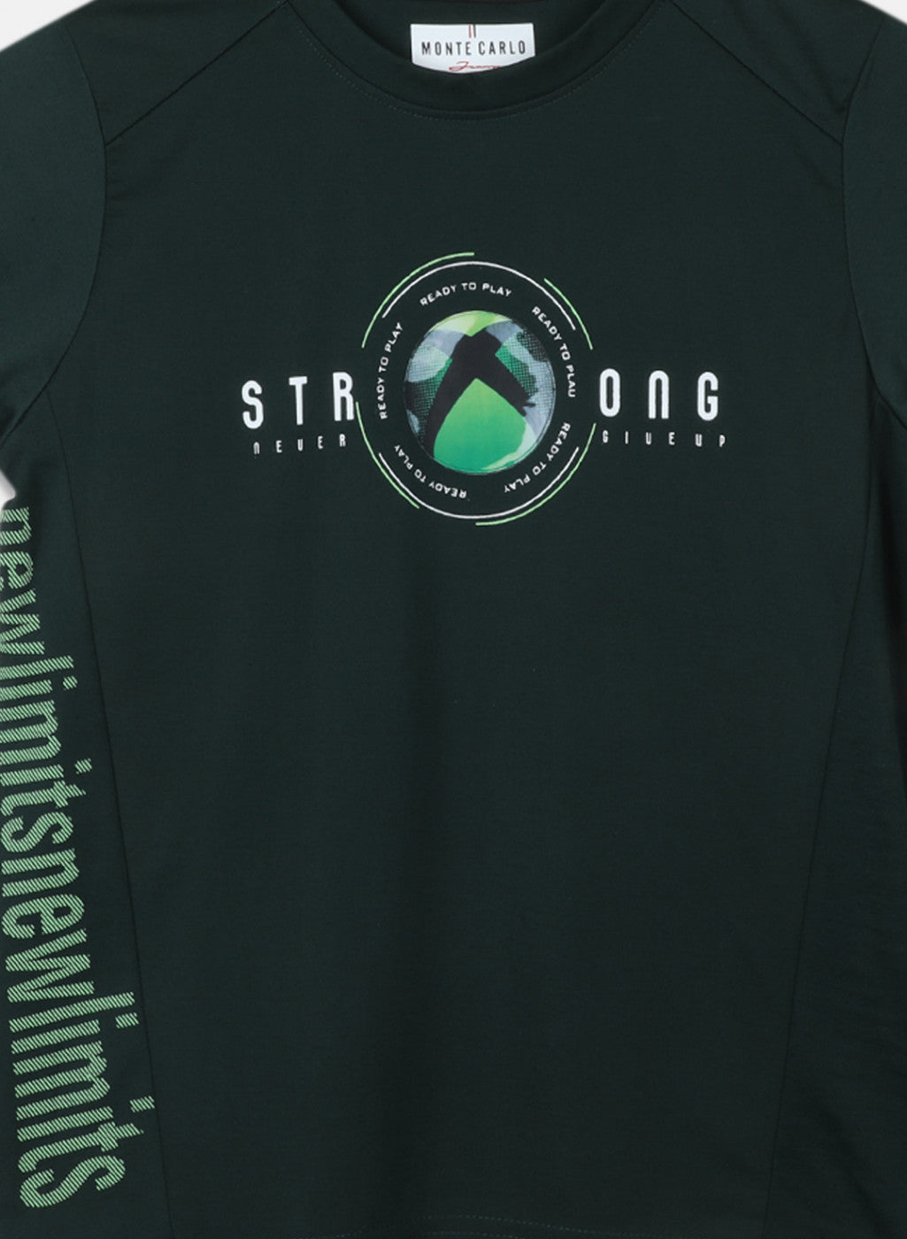 Boys Green Printed T-Shirt