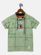 Boys Green Printed T-Shirt