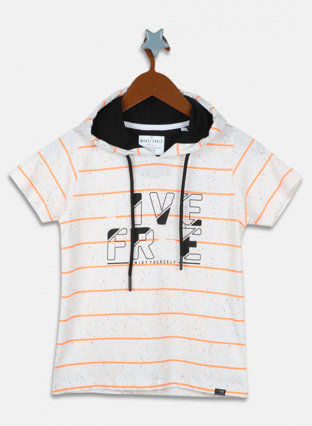 Boys Off White Printed T-Shirt