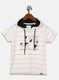 Boys Off White Printed T-Shirt