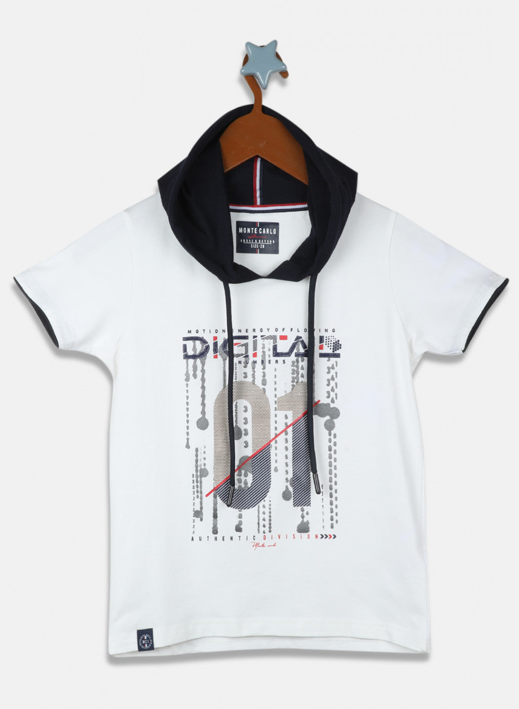 Boys Off White Printed T-Shirt