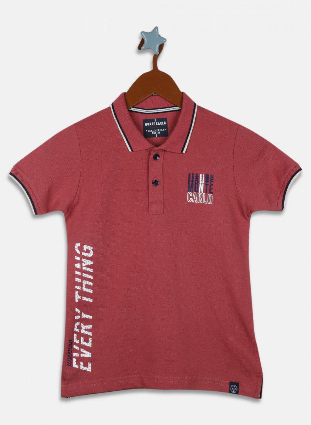 Boys Red Printed T-Shirt