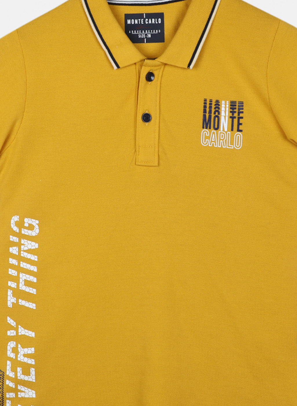 Boys Mustard Printed T-Shirt