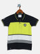 Boys Yellow & Navy Blue Stripe T-Shirt