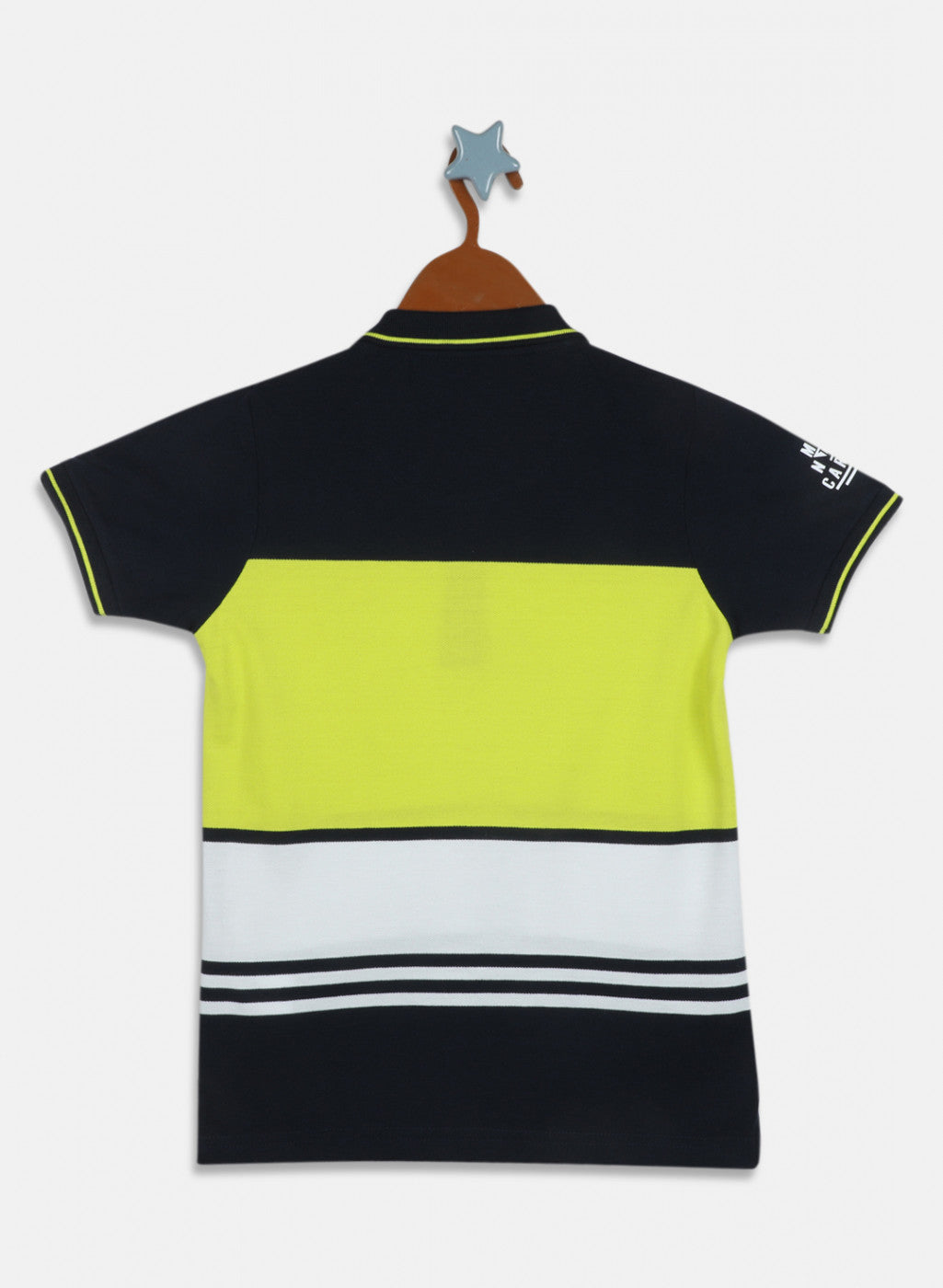 Boys Yellow & Navy Blue Stripe T-Shirt
