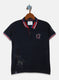 Boys Navy Blue Printed T-Shirt