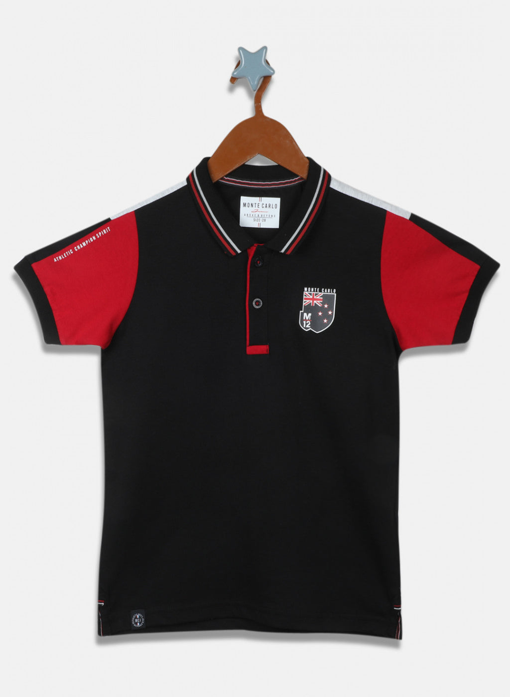 Boys Black Printed T-Shirt