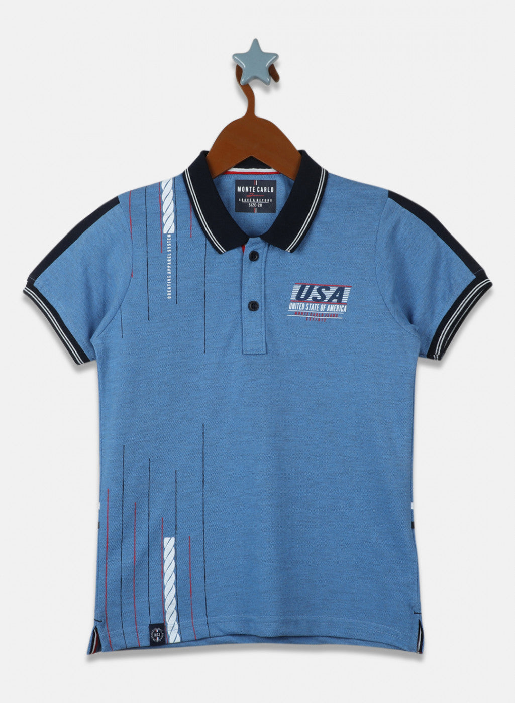 Boys Blue Printed T-Shirt