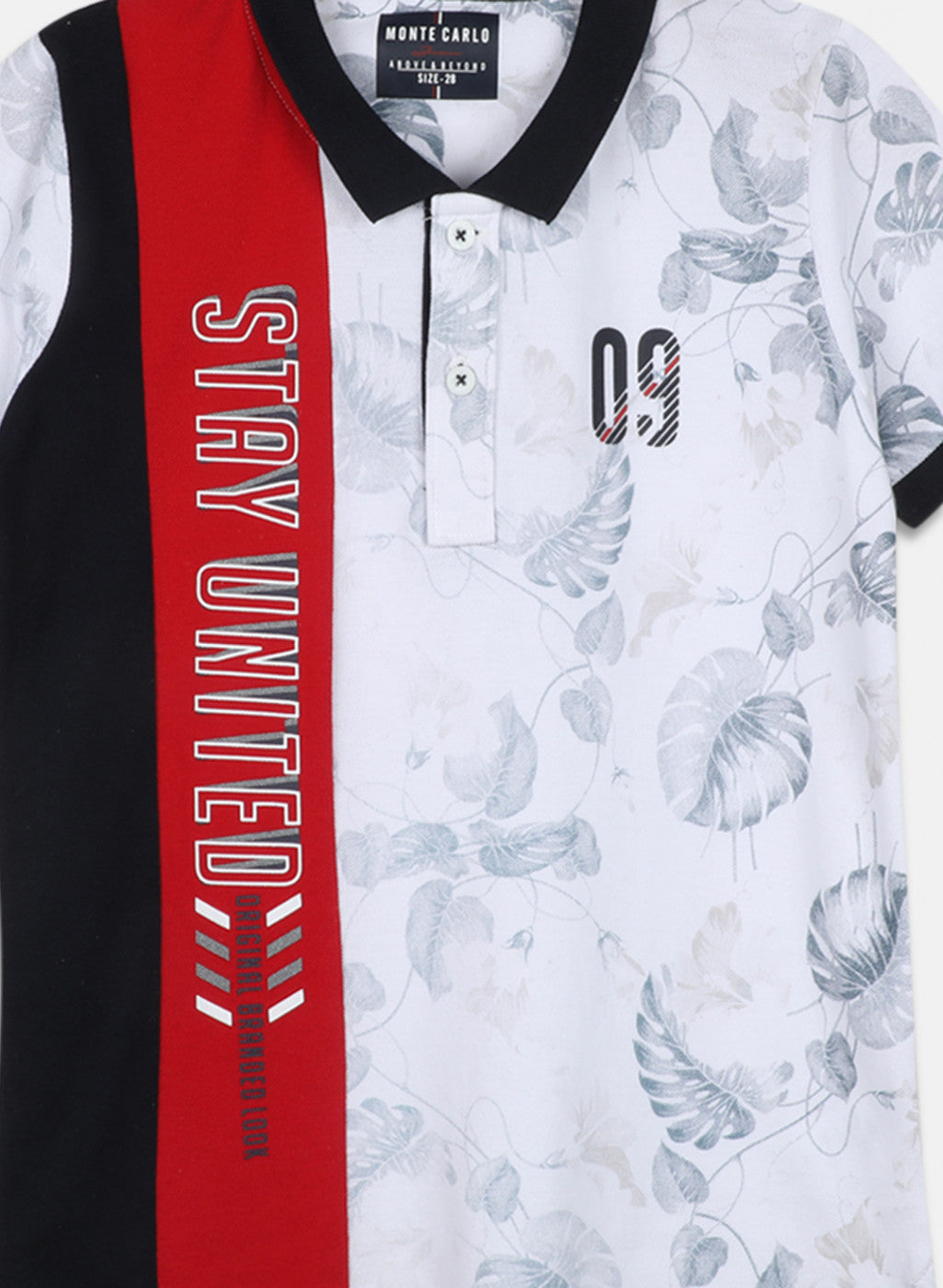 Boys White Printed T-Shirt