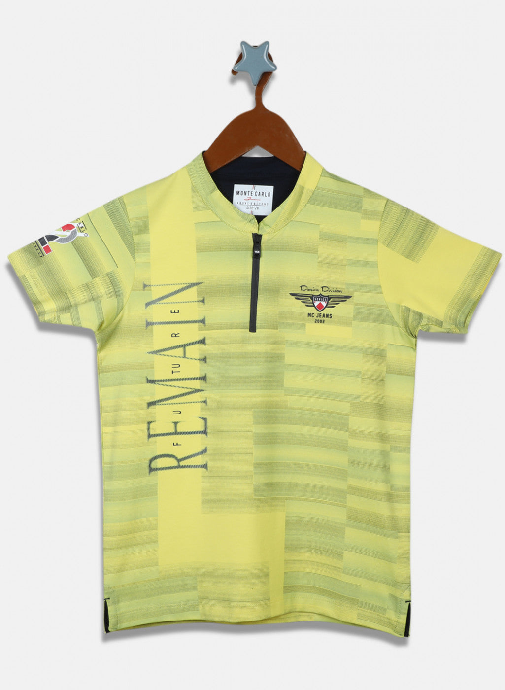 Boys Yellow Printed T-Shirt