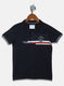 Boys Navy Blue Printed T-Shirt