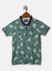 Boys Green Printed T-Shirt
