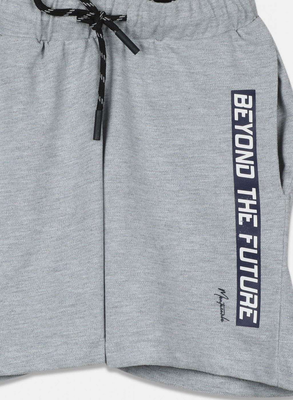 Boys Grey Printed Bermuda