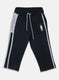 Boys Navy Blue Printed Capri