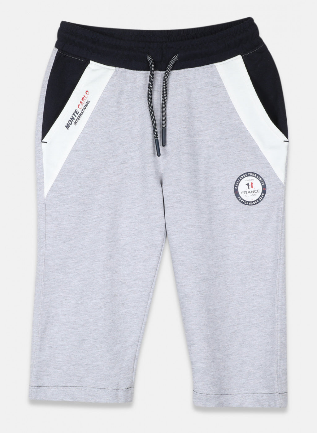 Boys Grey Printed Capri