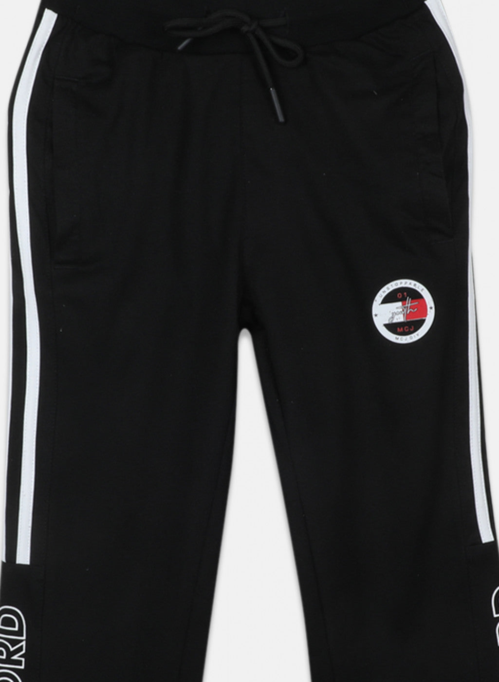 Boys Black Printed Lower