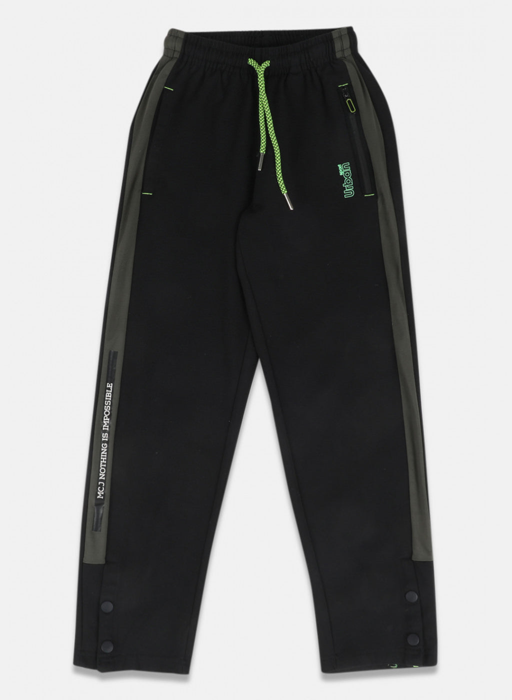 Boys Black Printed Lower
