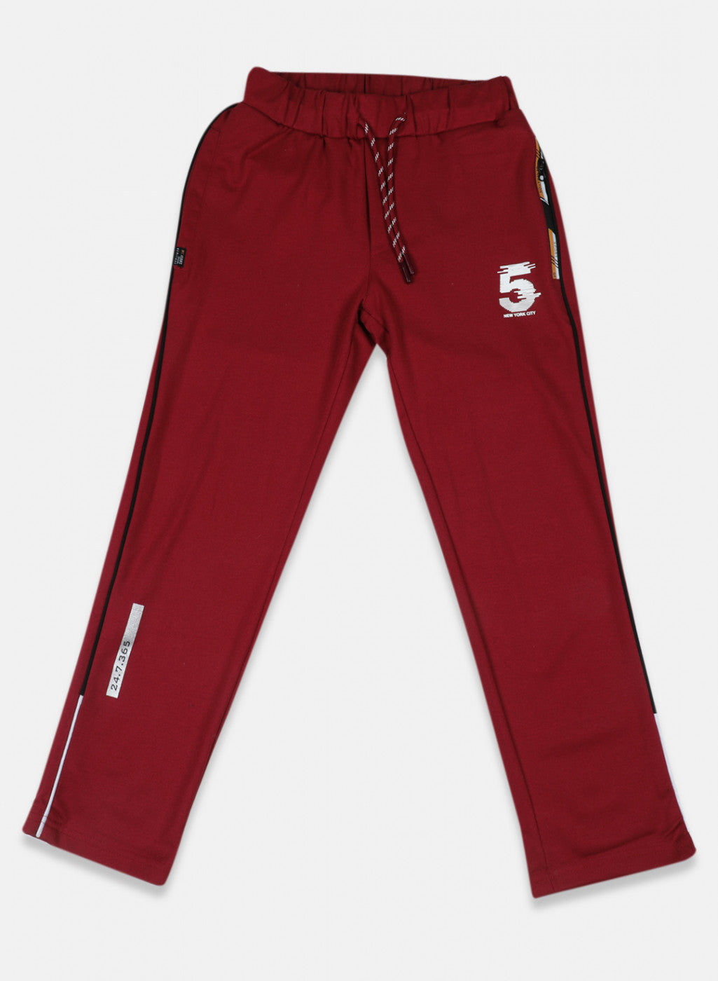Boys Maroon Regular Fit Lower