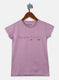 Girls Purple Printed Top