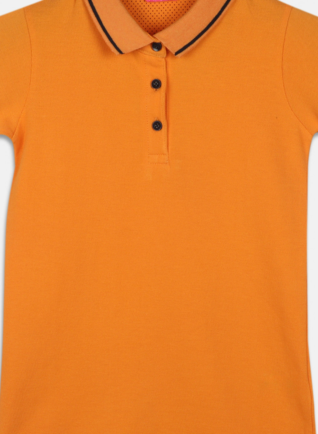 Girls Yellow Plain T-Shirt