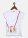 Girls Cream Printed Top
