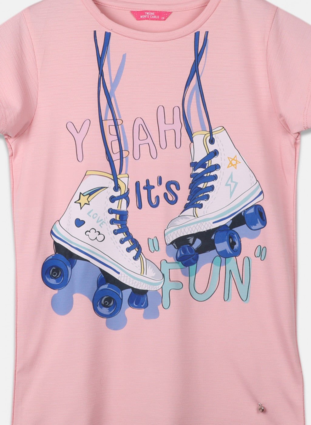 Girls Pink Printed Top